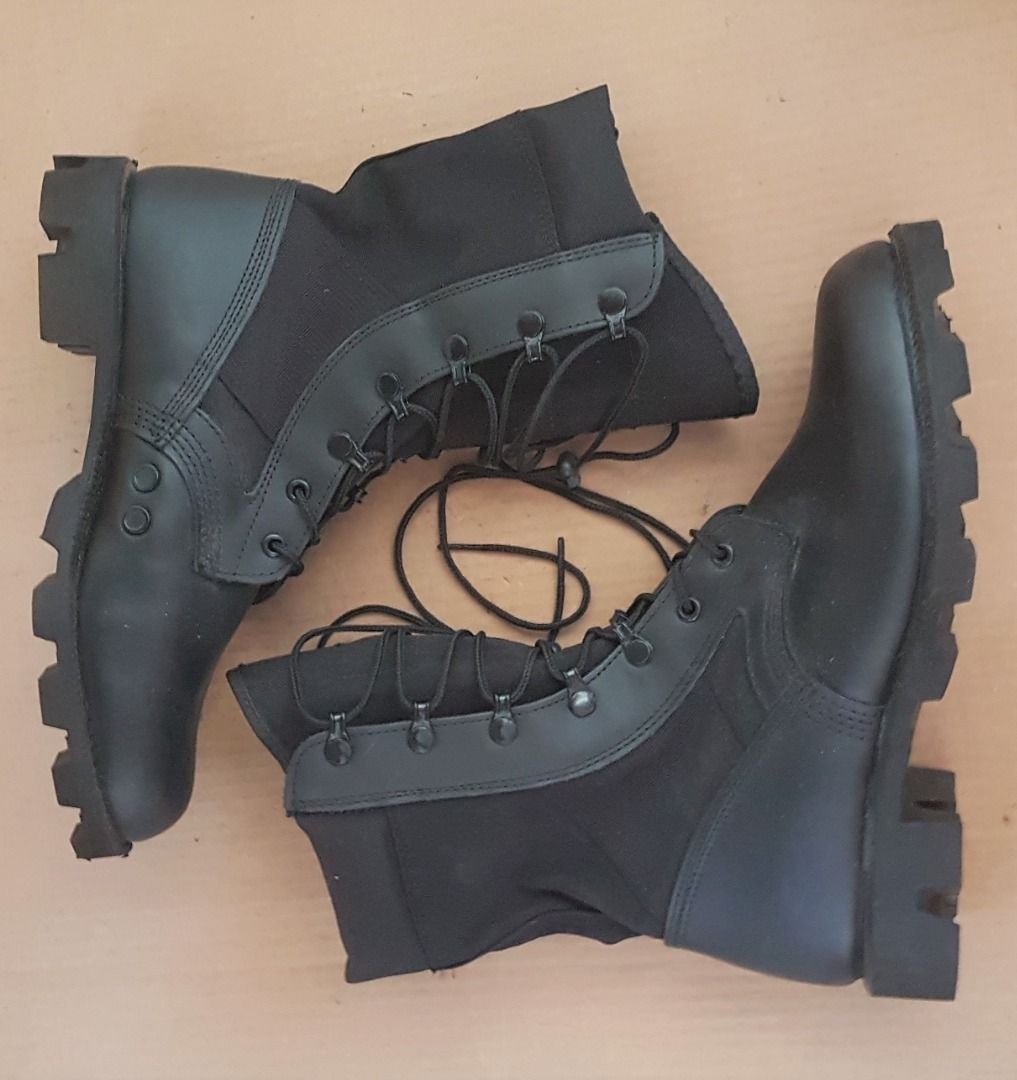 black fashion hiking boots