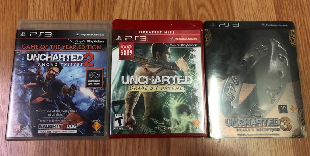Uncharted 1 2 3 ps3 top
