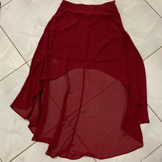 Red Flare Skirt