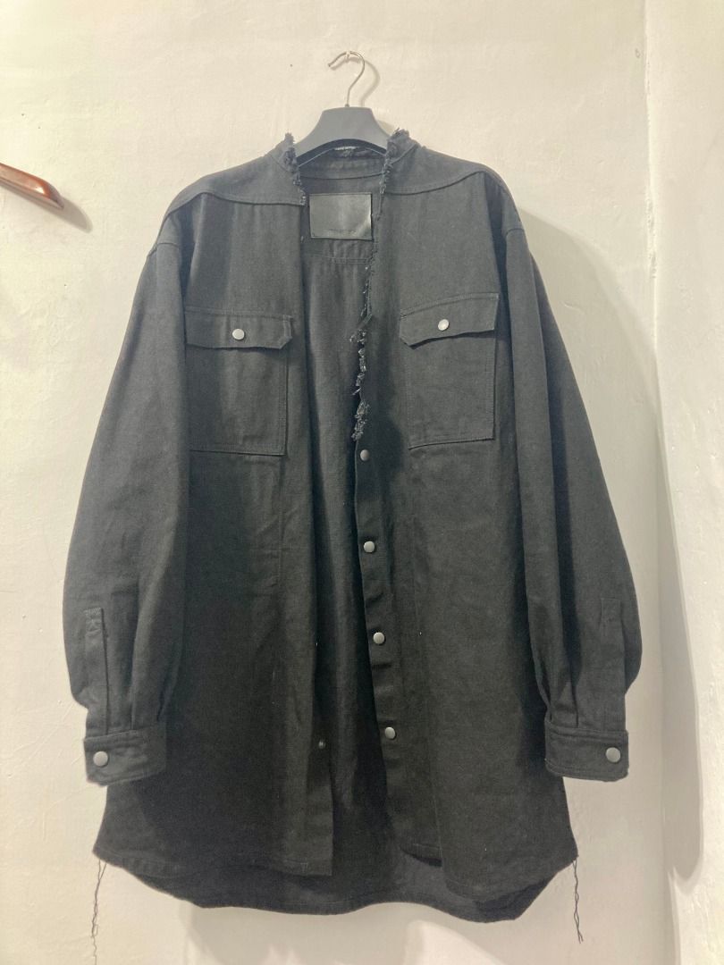 現品限り一斉値下げ！ 本人着用 Rick Owens cut out jumbo outershirt