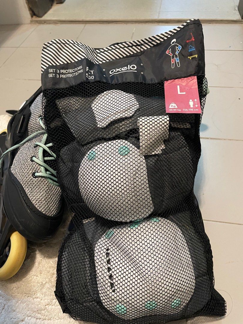 Rollerblades + protection gears, Sports Equipment, Sports & Games