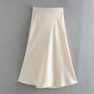 Satin skirt (cream)