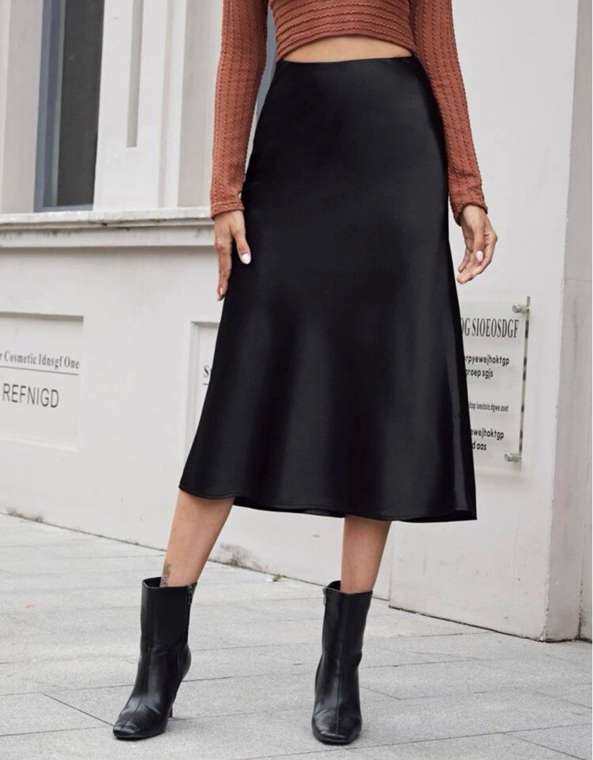Black skirt shein deals