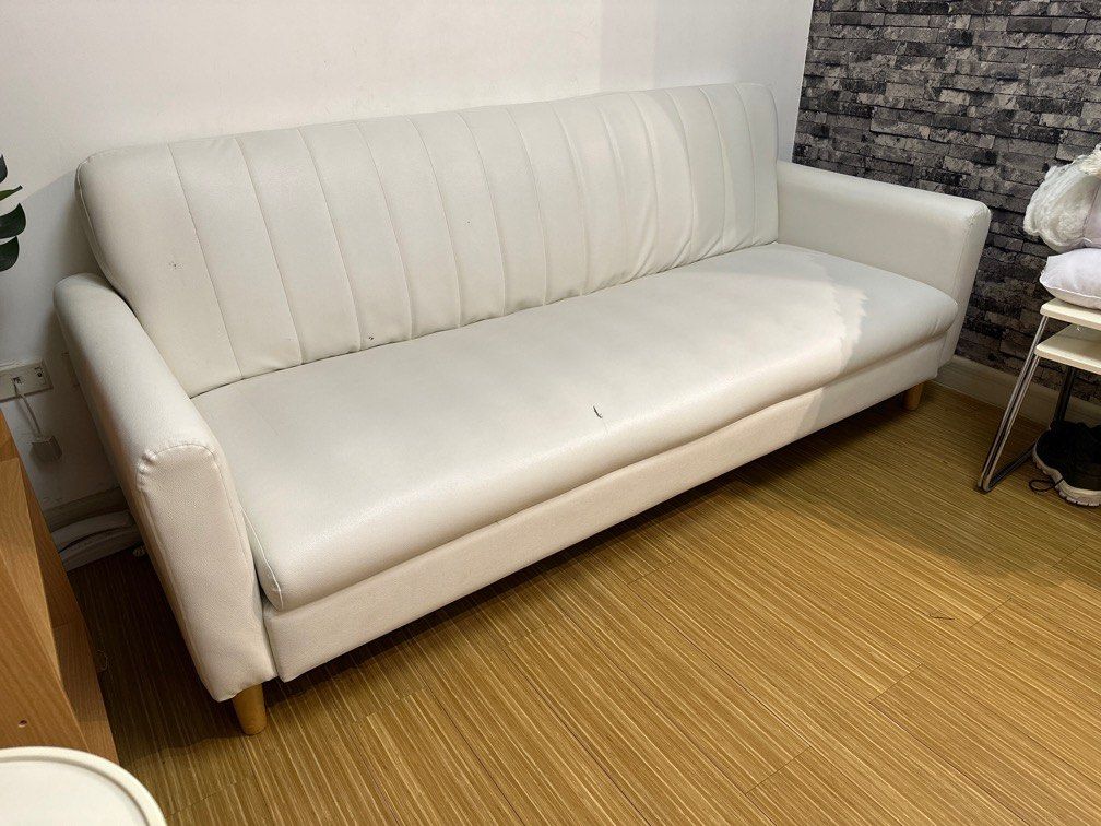 Sofa bed cream 3 seater, Furniture & Home Living, Furniture, Sofas on