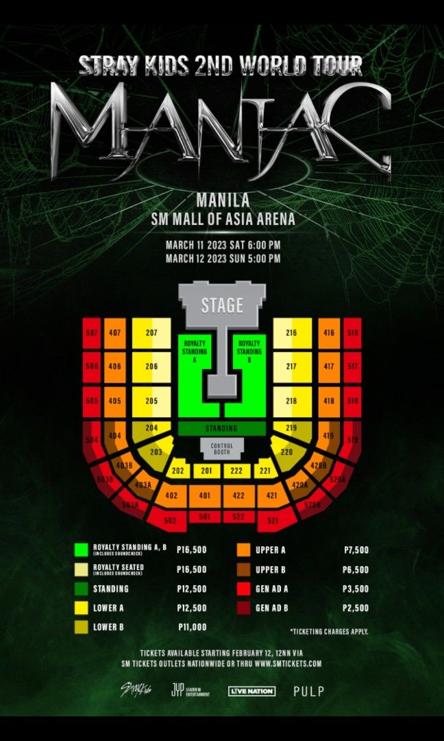 Stray kids maniac in manila (Category: Events Tickets) located in Manila. Submitted by ryolion (Listing ID 1219016438, Image 1). Description: 2 VIP STANDING tickets for Day2 time stamp 12:53pm pwede meet up(South Caloocan).