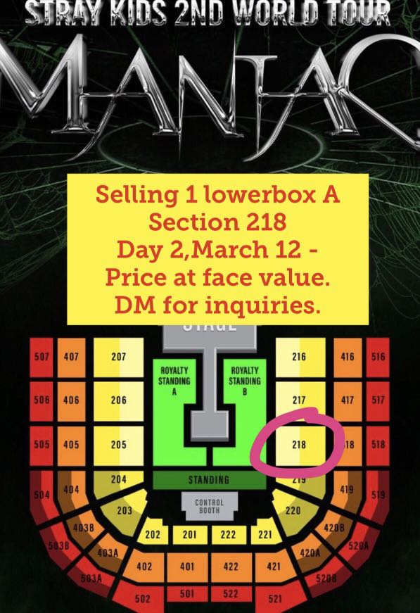 Stray Kids Tickets Lowerbox A (Day 2), Tickets & Vouchers, Event Tickets on Carousell