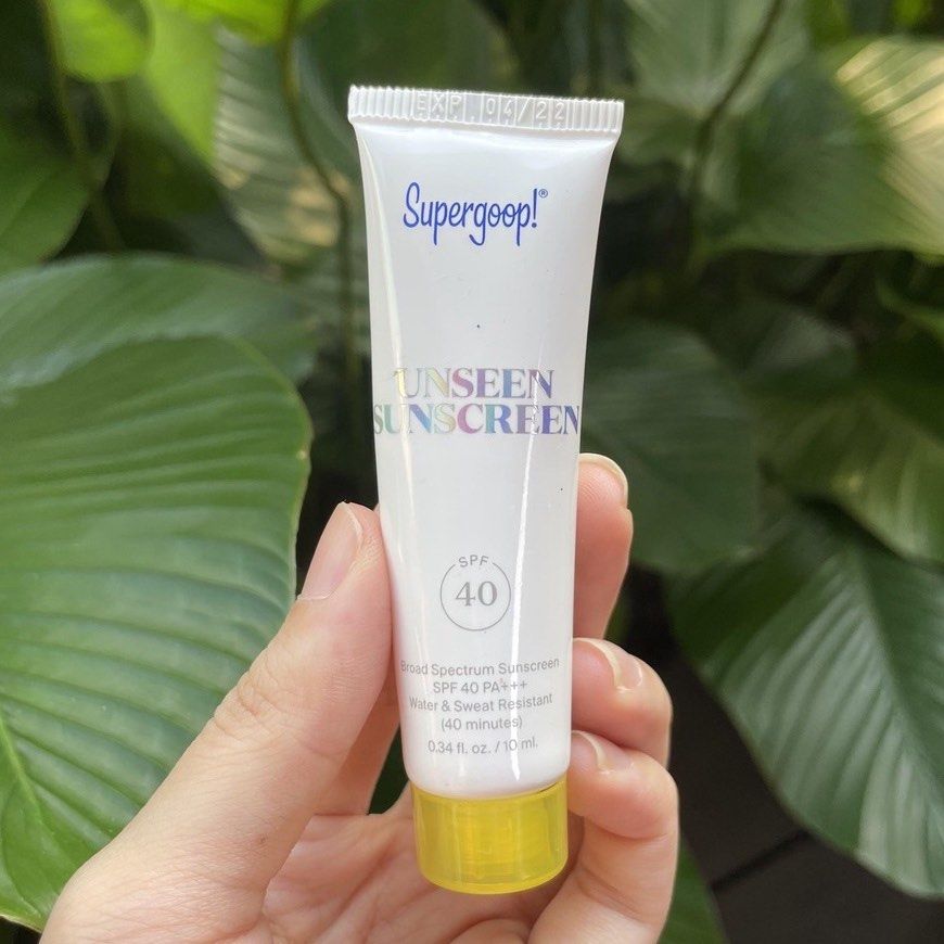 supergoop spf 40 glow screen, spf 40 unseen sunscreen, spf 50 play ...