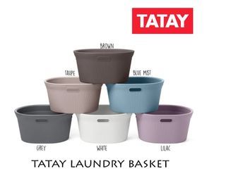 [Free Delivery] Tatay Laundry Basket Clothes Basket Hampers For Dirty Clothing 35L