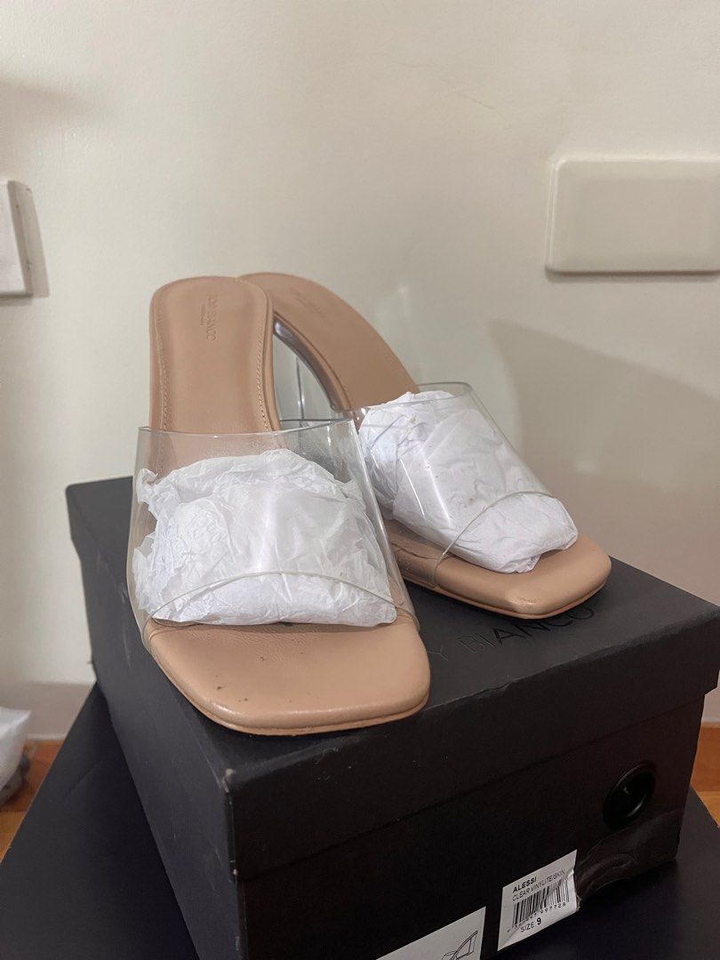 Tony Bianco Acrylic Heels (Category: Heels) located in Pasig City. Submitted by declutterisse (Listing ID 1219059343, Image 2). Description: - used twice - with box - size 9 - bought for ₱8,000 - authentic, bought in Australia - last price posted.