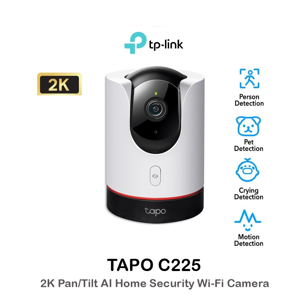 TP-Link Tapo C225 2K QHD 4MP F1.6 Aperture Pan & Tilt Smart AI Home  Security Wi-Fi Surveillance IP Camera, Computers & Tech, Parts &  Accessories, Networking on Carousell