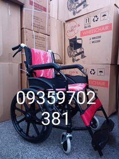 @TRAVEL WHEELCHAIR MATTE RED