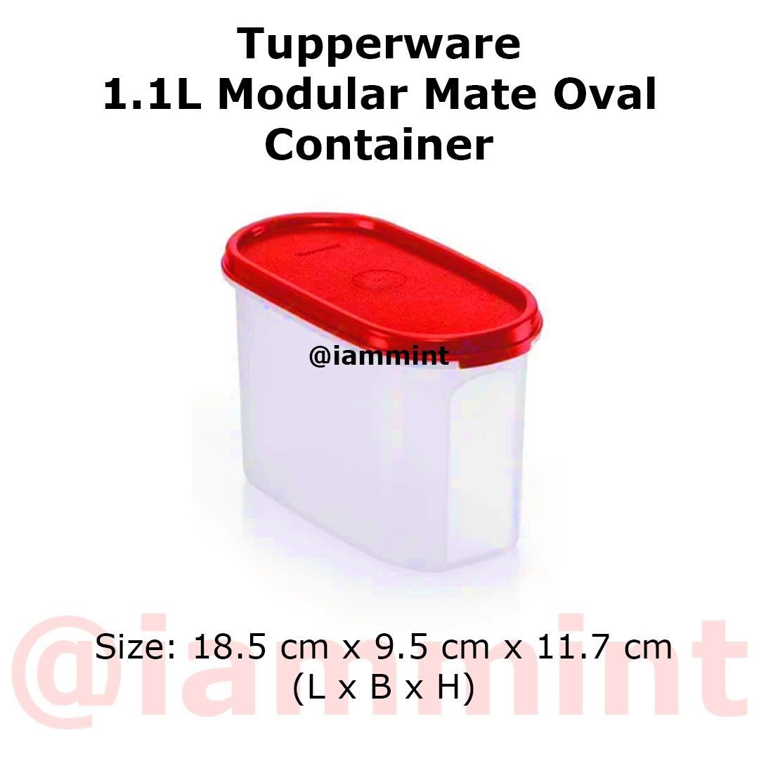Boîte De Rangement Tupperware Modulaire Ovale 1,1 Litres - Empilable Et Hermétique - Pour Cuisine