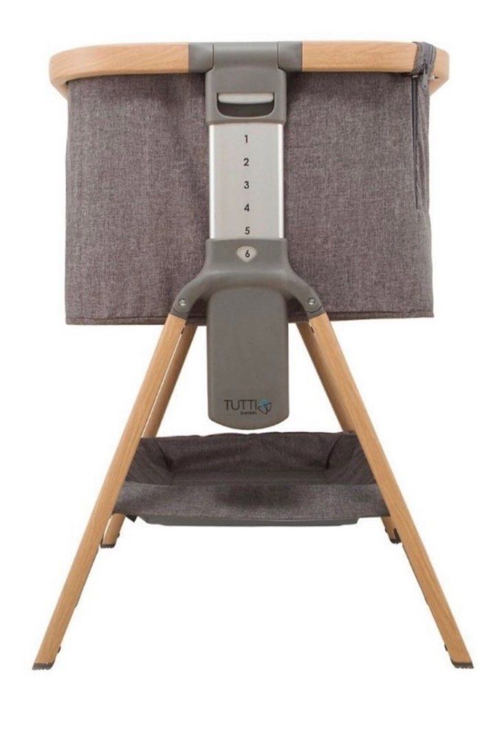 Tutti Bambini Cozee Bedside Cosleeper Crib Oak and Charcoal, Babies