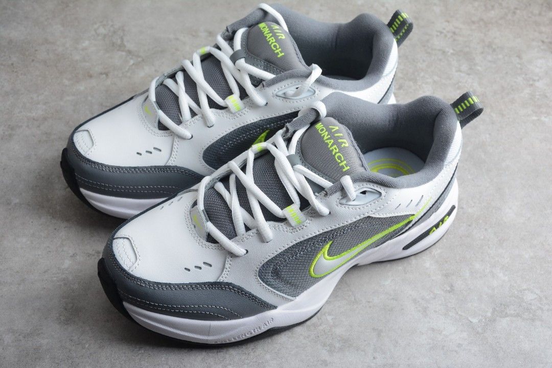 Unisex Nike Air Monarch IV White Grey Men s Fashion Footwear Sneakers on Carousell