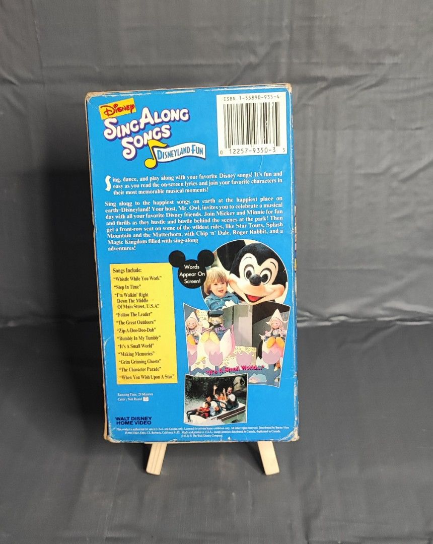 VHS Tapes Disney Sing Along Songs Disneyland Fun, Hobbies & Toys ...