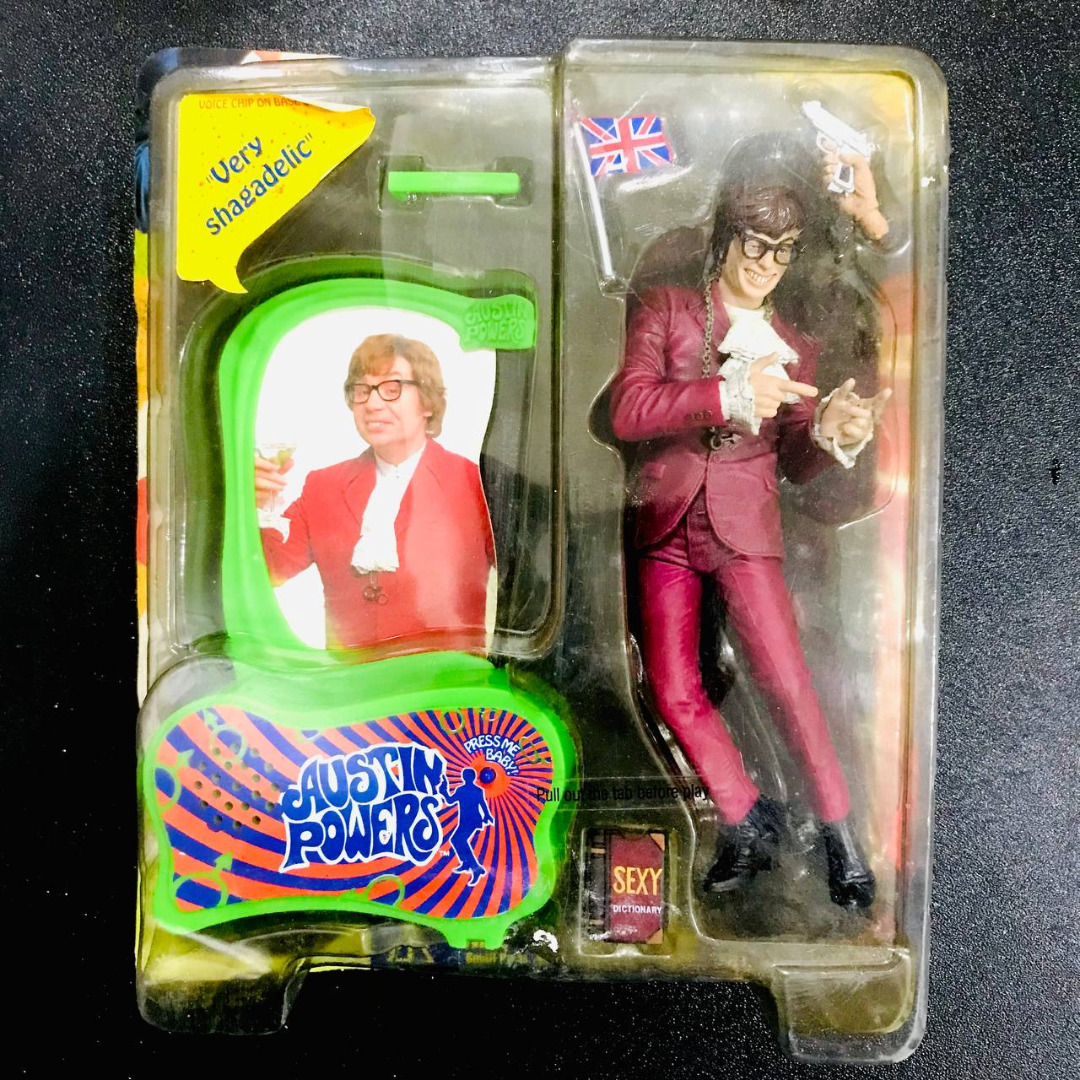 1999 NOS McFarlane Toys AUSTIN DANGER POWERS With Would You Fancy A Shake? Chip