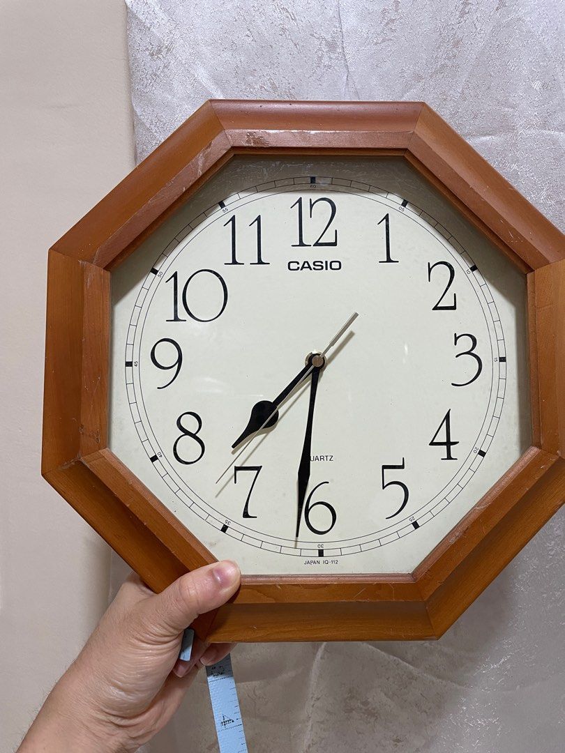 Casio wooden wall clock outlet