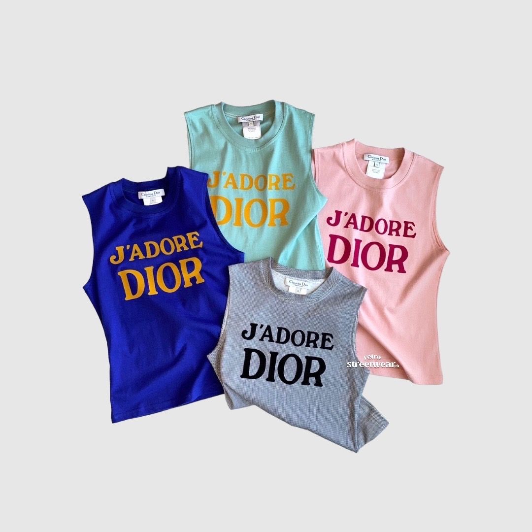 Vintage J’adore Dior Tank Tops (Category: Luxury Apparel) located in Manila. Submitted by designerarchives.ph (Listing ID 1219085144, Image 1). Description: S, M, L We can source you these sizes for Jadore Dior tops! Actual photos are already uploaded! I just edited the background to white - 50% DP is required - 10 to 15 days ETA - Buyer will shoulder shipping fee - PRICES are firm..