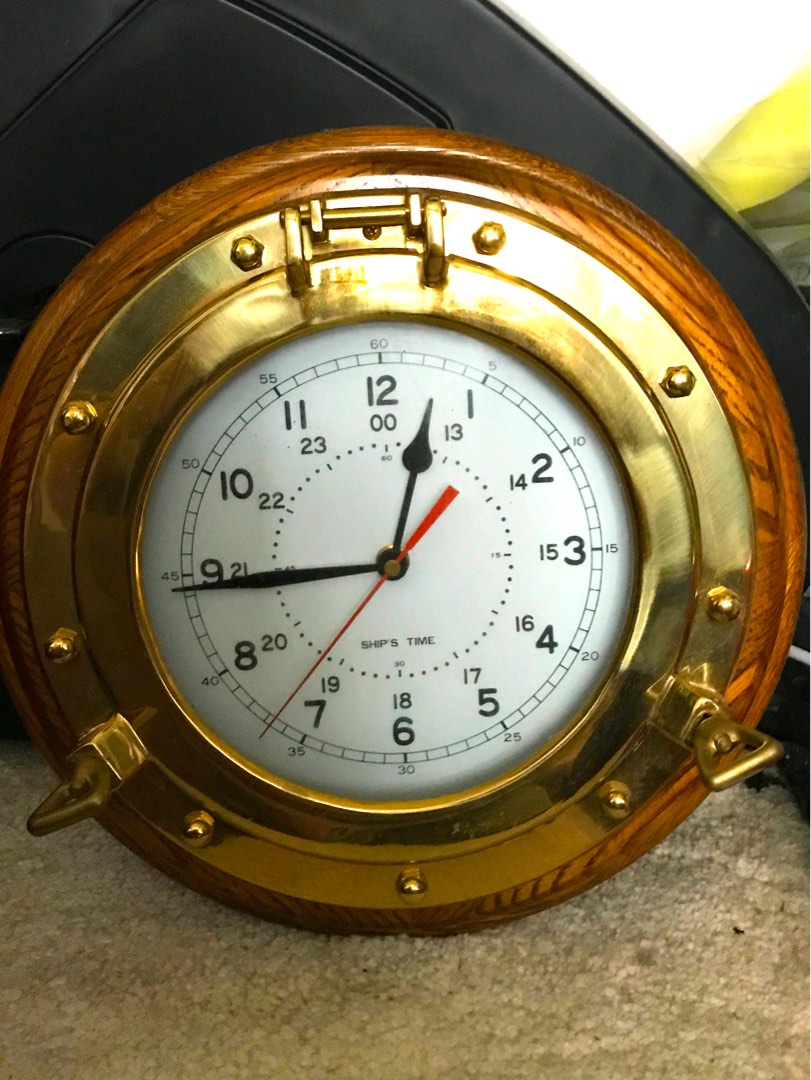 Vintage Maritime Clock, Furniture & Home Living, Home Decor, Clocks on