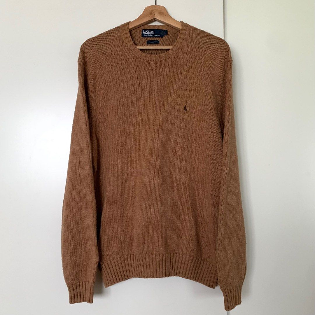 Ralph lauren half zip waffle knit jumper beige shop