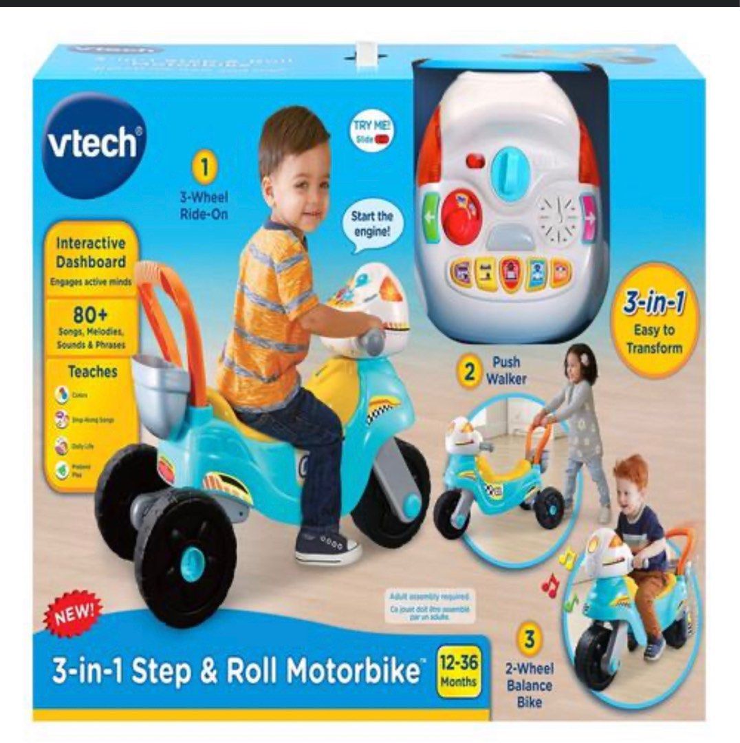 Vtech 3 in 1 Motorbike, Babies & Kids, Infant Playtime on Carousell