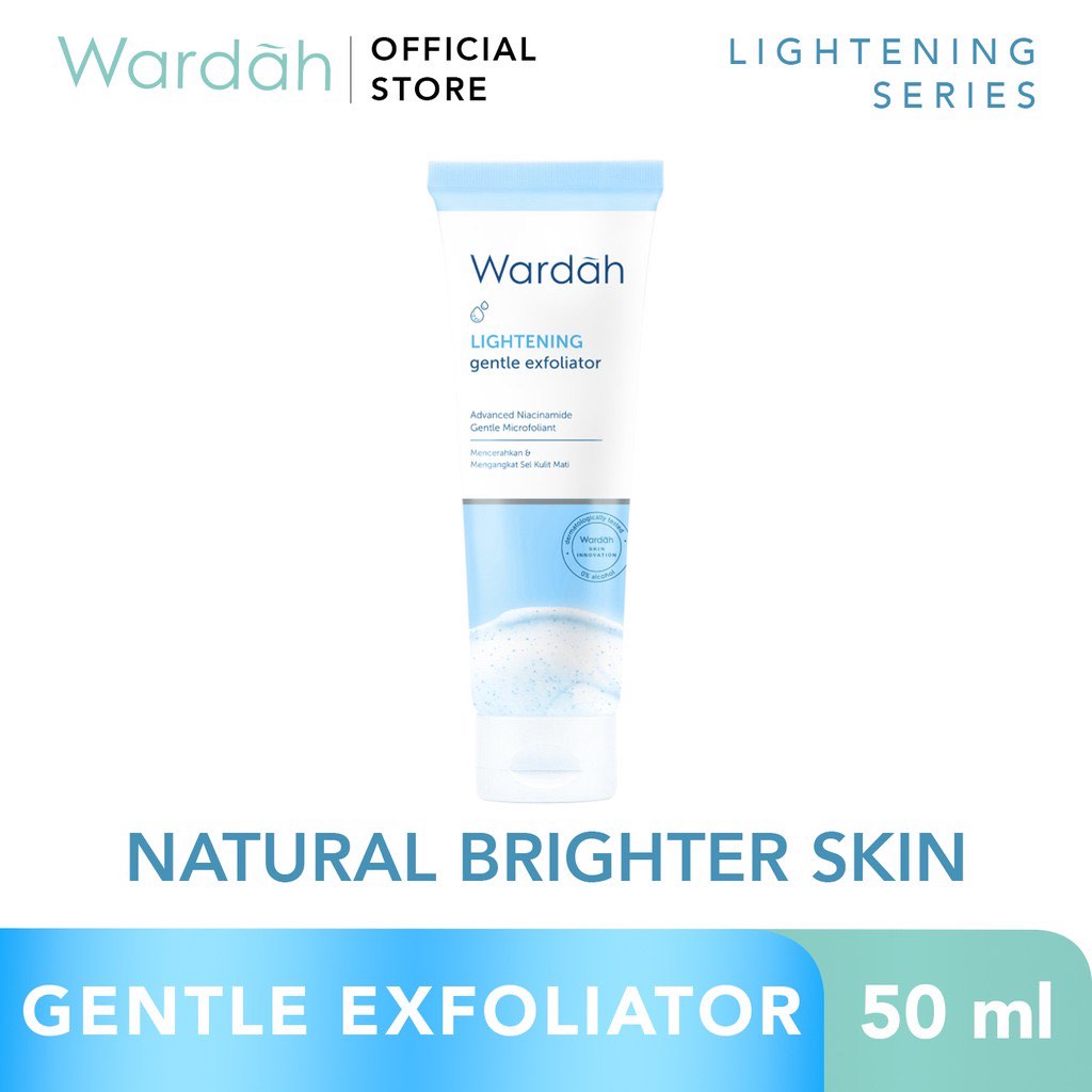 Wardah Lightening Gentle Exfoliator Cleanser Pencuci Muka skincare 50ml