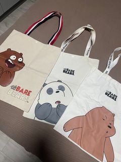 Jual Termurah - Miniso Tote bag We bare bears shopping bags