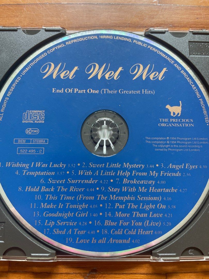 Wet Wet Wet Greatest Hits CD, Hobbies & Toys, Music & Media, CDs & DVDs on Carousell