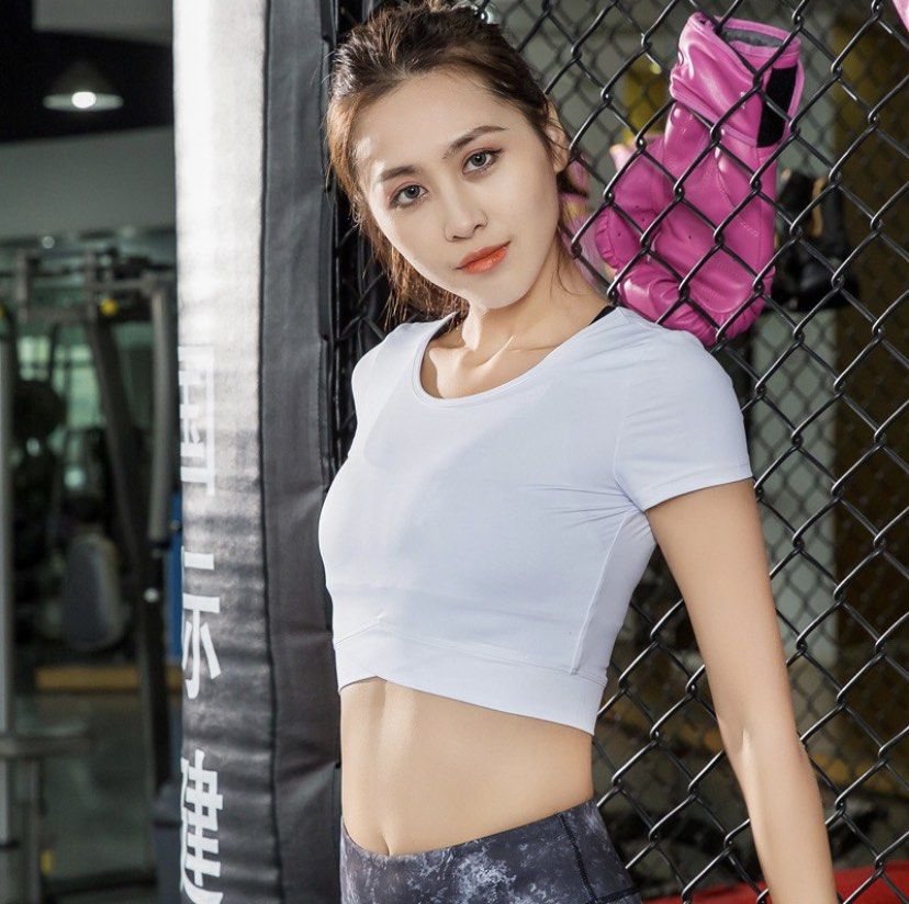 White crop hotsell gym top