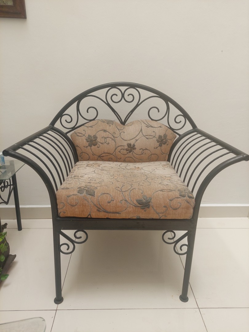 Wrought Iron Sofa Set, Furniture & Home Living, Furniture, Sofas on