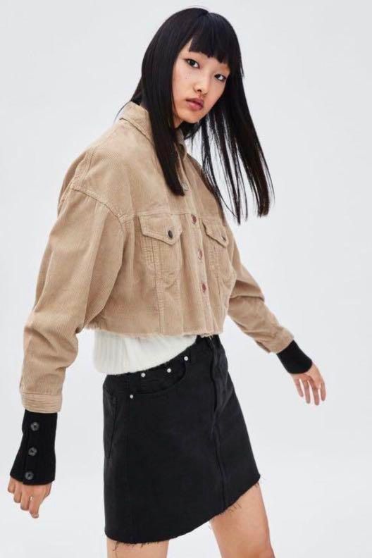 Corduroy jacket zara top