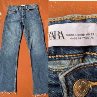 Zara cutbray flare jeans