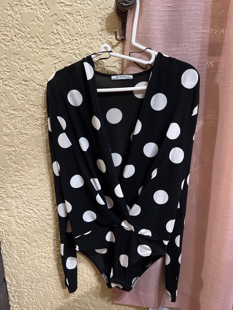 Polka dot bodysuit zara sale