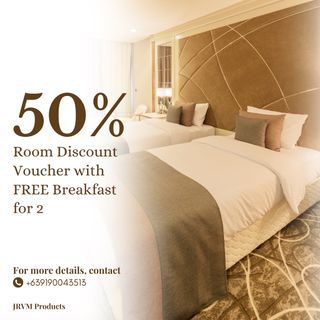 50% OFF Room Vouchers w/ Free Breakfast
