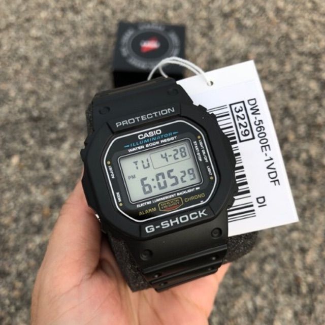 佐敦門市 現貨 100% 全新 Casio G-Shock DW-5600E-1V DW-5600E DW-5600 全黑 Standard All  Basic Black 經典 基本 運動風 熱賣 人氣 超輕 一年保養