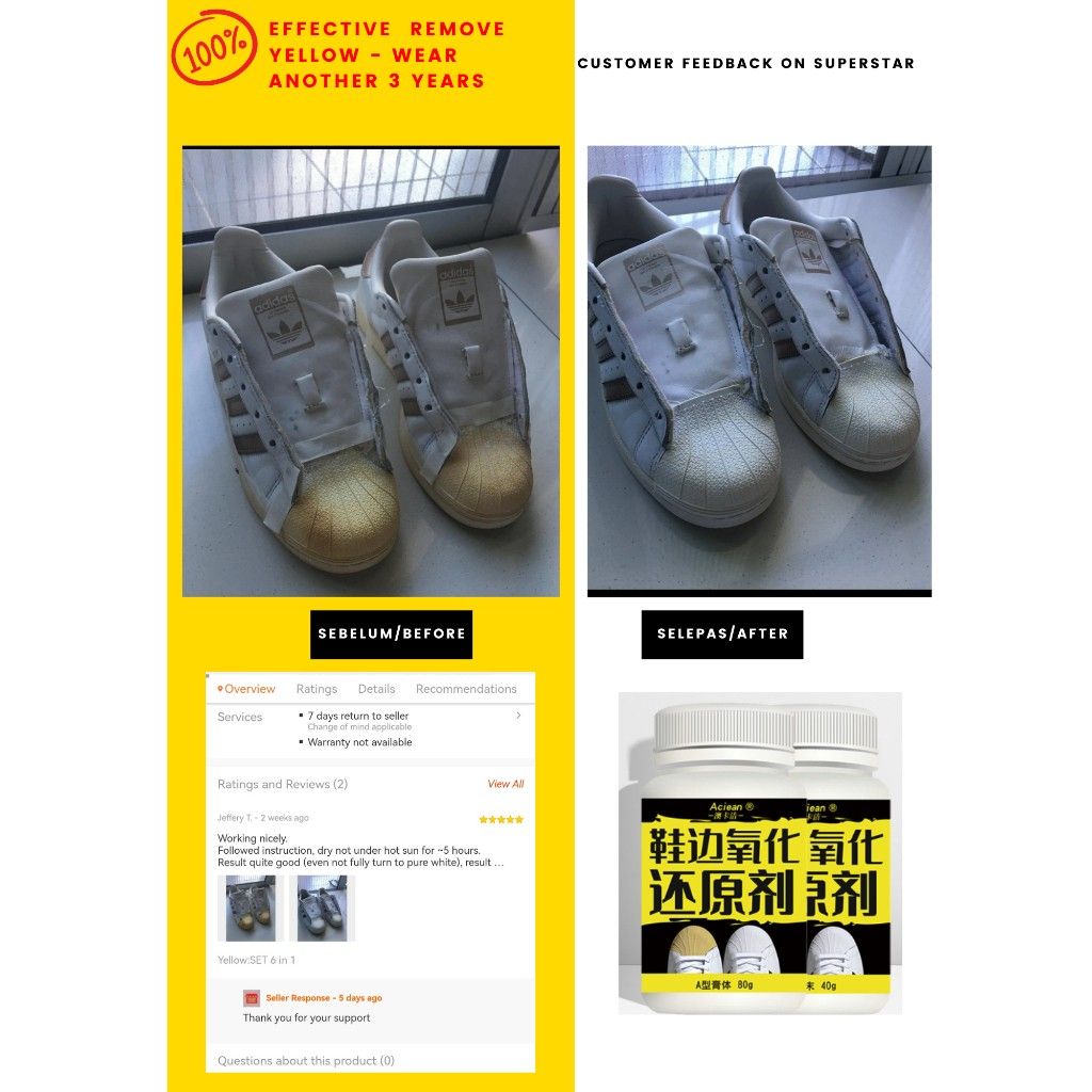 How to clean sale adidas superstar yellow