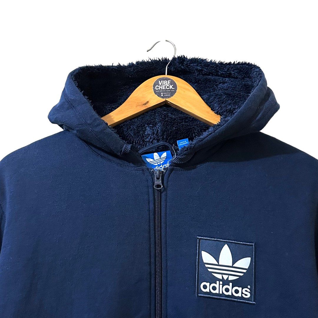Adidas navy sherpa hoodie 2025