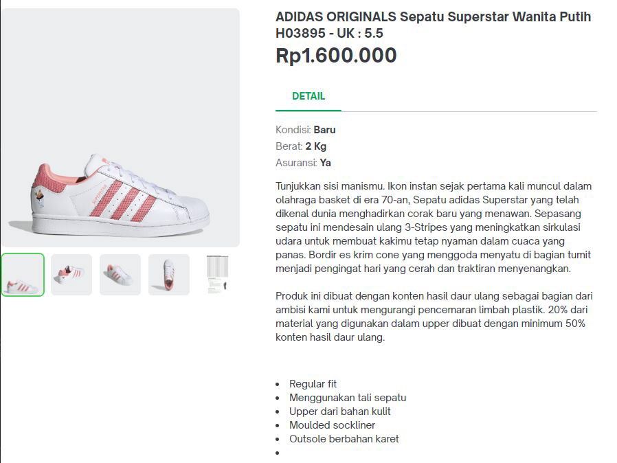 Adidas original superstar Fesyen Wanita Sepatu di Carousell