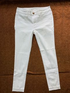 American Eagle Outfitters Plain White Super Stretch Denim Jeans