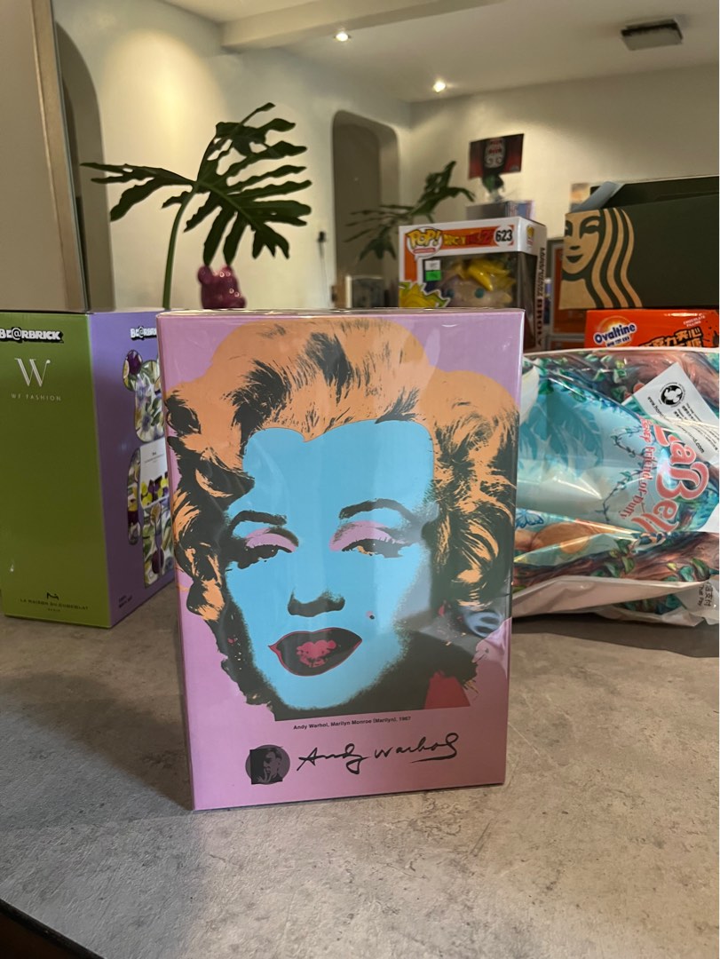 Bearbrick Andy Warhol Marilyn Monroe 400% + 100% – Medicom Toys Set