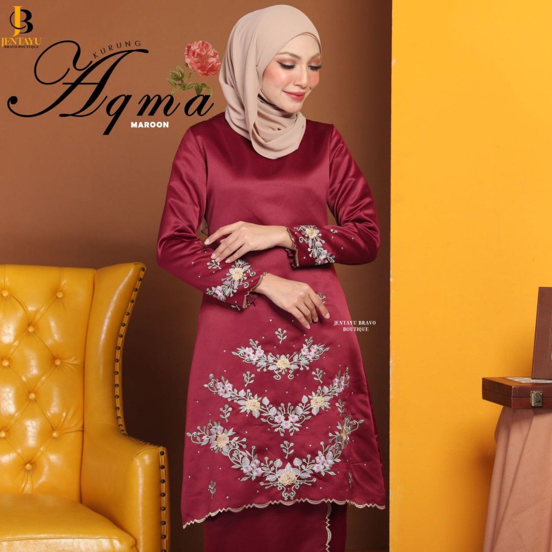 Aqma Kurung Pahang Womens Fashion Muslimah Fashion Baju Kurung