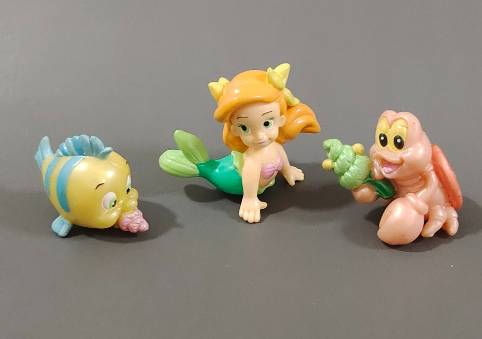 Ariel , Flounder & Sebastian Figurines / Cake Toppers (3 Pcs a Set
