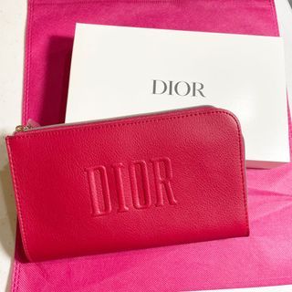 AUTHENTIC Dior red logo wallet clutch trousse makeup bag pouch