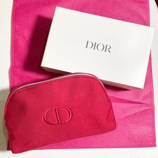 AUTHENTIC Dior red velvet trousse makeup pouch bag