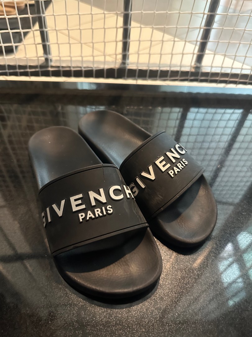 Authentic Givenchy Slides Raised Logo, Women's Fashion, Footwear ...