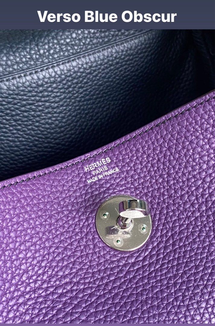 AUTHENTIC HERMES LINDY 26 ULTRA VIOLET, Luxury, Bags & Wallets on Carousell