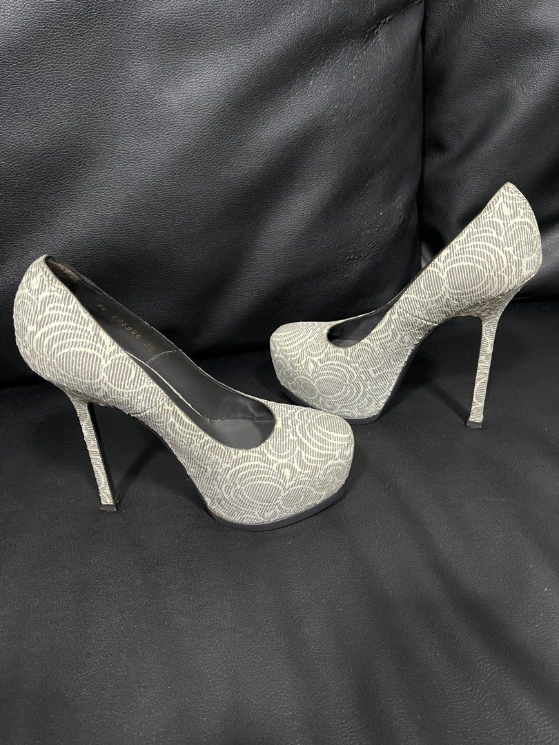 Authentic Original Ysl Yves Saint Laurent Womens Shoes Size 6 4inch 10cm Excellent Used Condition