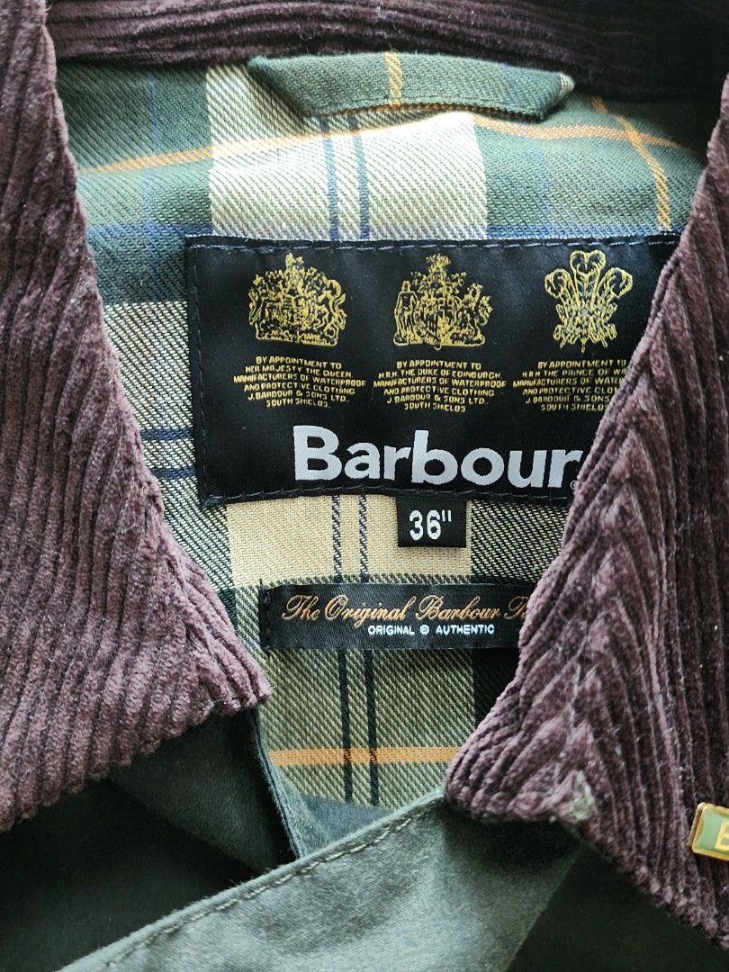 Barbour iconic haydon wax coat dark green asian fitting size 36