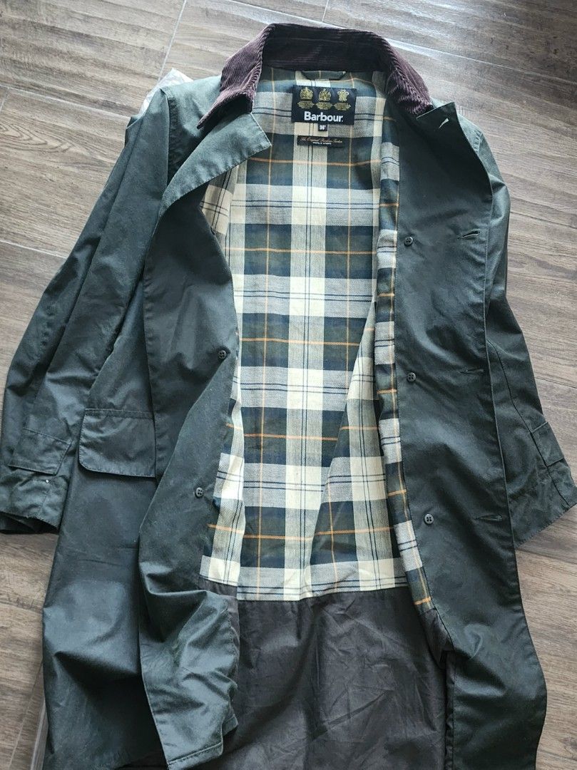 Barbour iconic haydon wax coat dark green asian fitting size 36