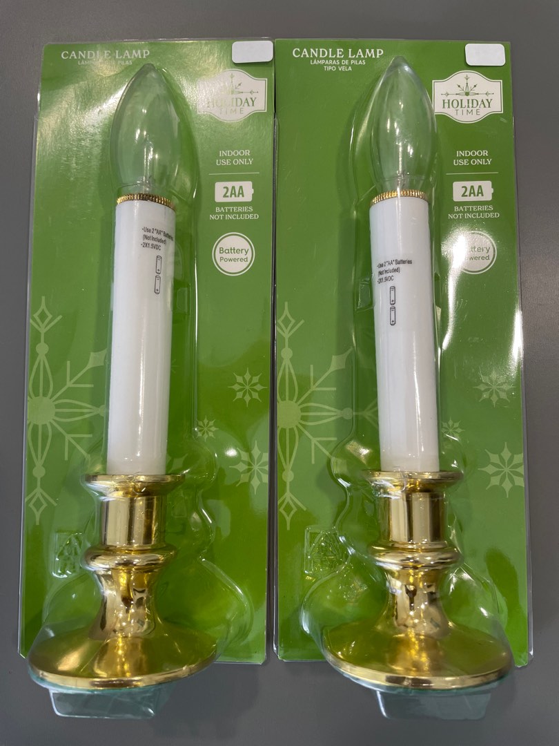 Battery operated candle sticks (pair) altar, Furniture & Home Living